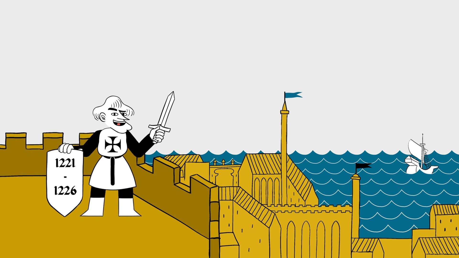 Het Beweegt maakte deze animatie over de geschiedenis van de Duitse Orde, van haar ontstaan tijdens de kruistochten tot nu.